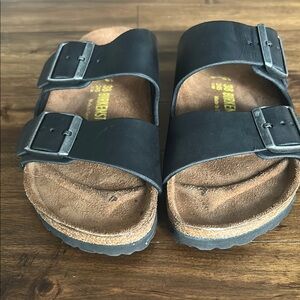 Birkenstock Arizona Black Sandal Slides — Ladies 7 / 38
